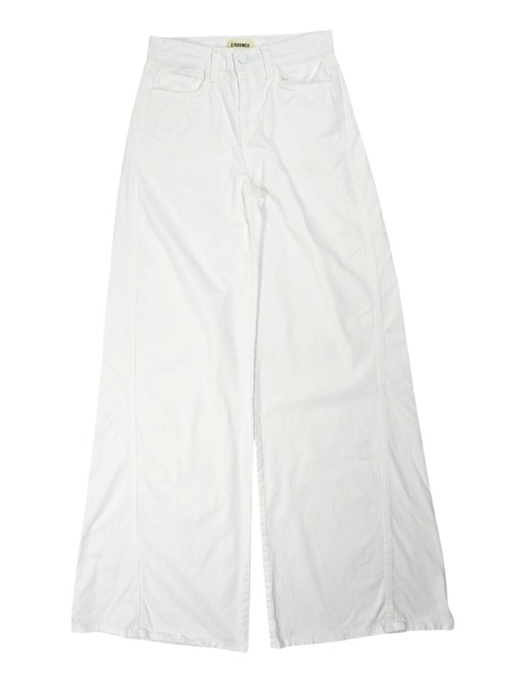 L'agence Beau High Rise Wide Leg Jeans in Blanc
